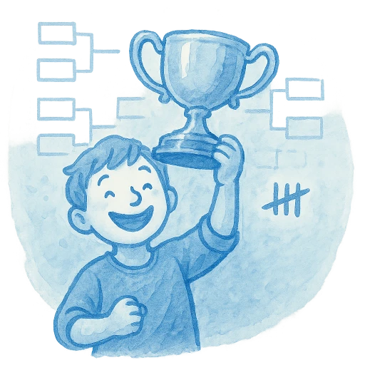 Hand-drawn watercolor illustration — Table Tennis scorekeeping